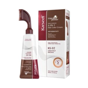 Tinte Capilar Karseell Maca Power Hair Color Cream 6 em 1 KS-02 Chestnut Brown